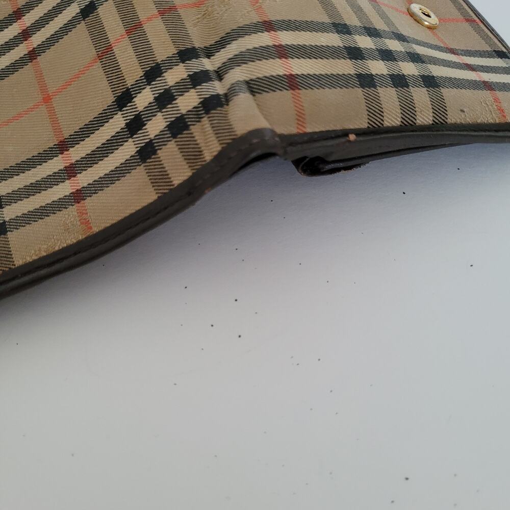 Vintage Burberrys Nova Check Bifold Wallet Coin Purse Classic Plaid Brown - Picture 9 of 14